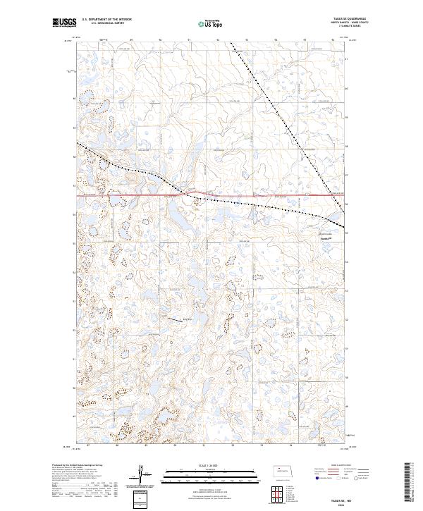 US Topo 7.5-minute map for Tagus SE ND