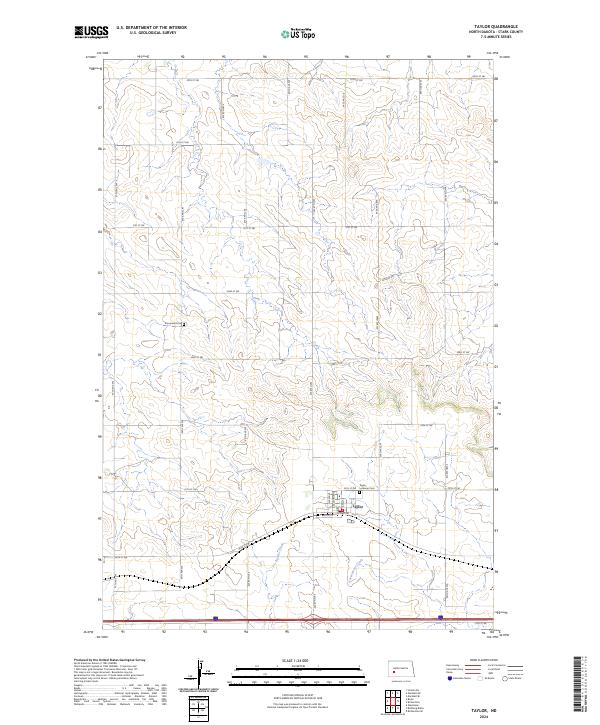 US Topo 7.5-minute map for Taylor ND