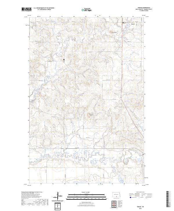 US Topo 7.5-minute map for Temvik ND