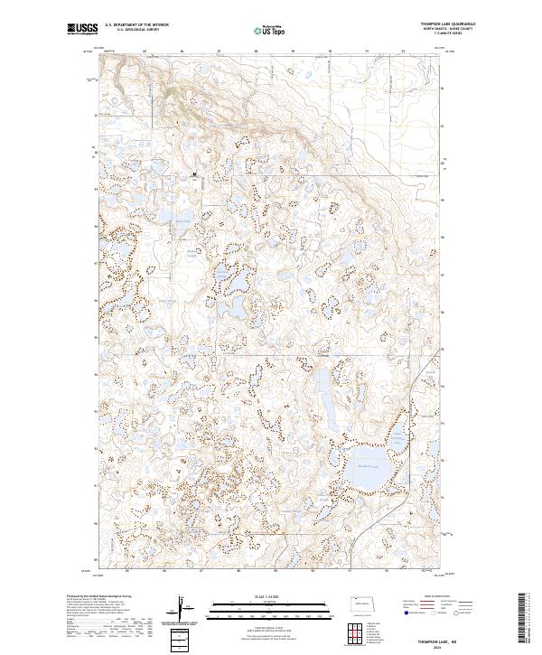 US Topo 7.5-minute map for Thompson Lake ND