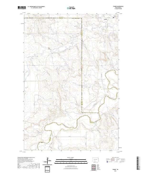 US Topo 7.5-minute map for Timmer ND