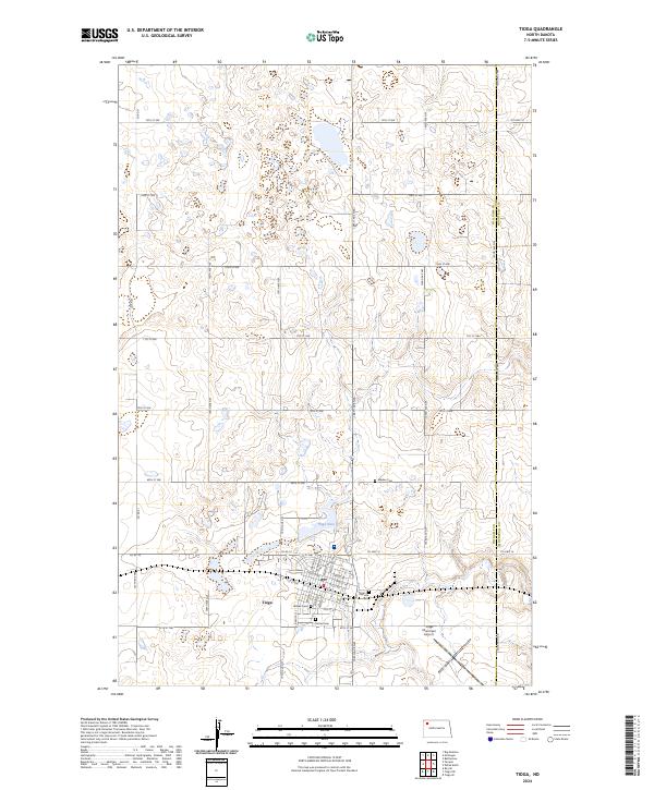 US Topo 7.5-minute map for Tioga ND