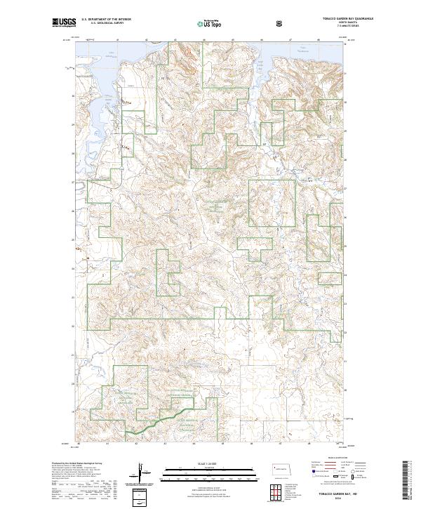 US Topo 7.5-minute map for Tobacco Garden Bay ND