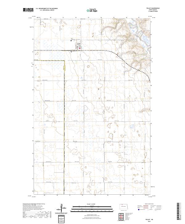 US Topo 7.5-minute map for Tolley ND
