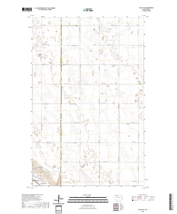 US Topo 7.5-minute map for Tolley SE ND