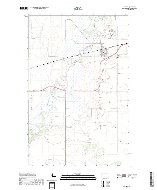 US Topo 7.5-minute map for Towner ND