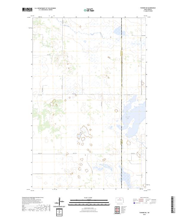 US Topo 7.5-minute map for Towner NE ND