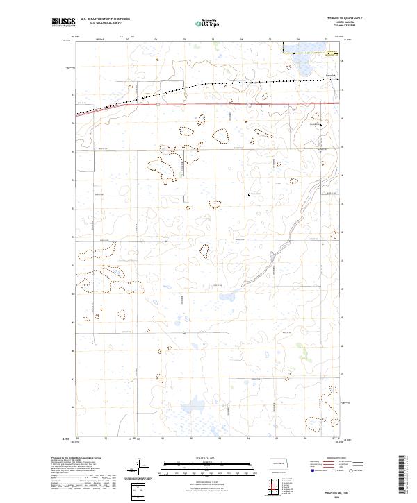 US Topo 7.5-minute map for Towner SE ND