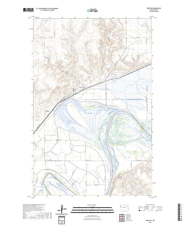 US Topo 7.5-minute map for Trenton ND