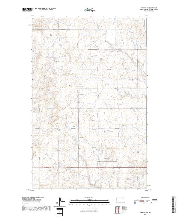 US Topo 7.5-minute map for Trenton NW ND