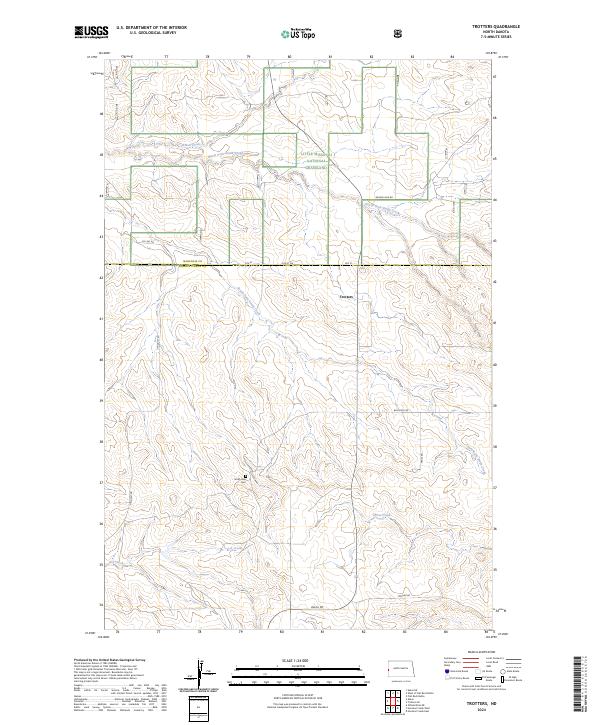 US Topo 7.5-minute map for Trotters ND