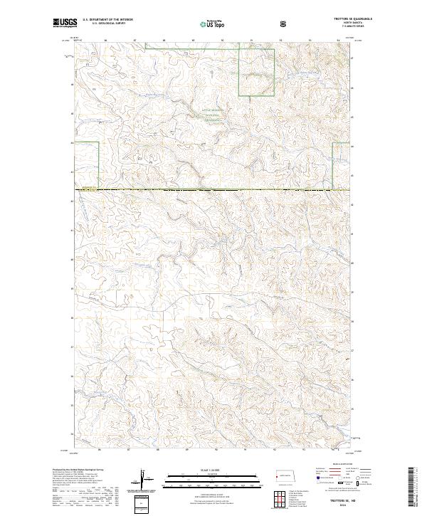 US Topo 7.5-minute map for Trotters SE ND