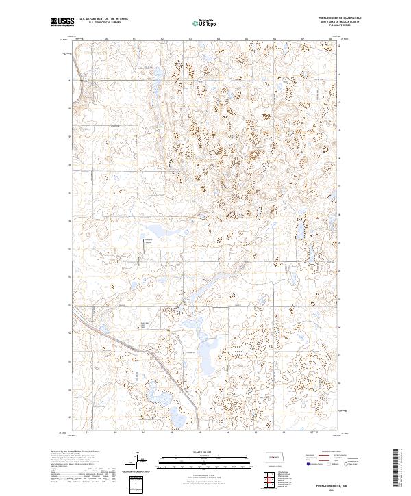 US Topo 7.5-minute map for Turtle Creek NE ND