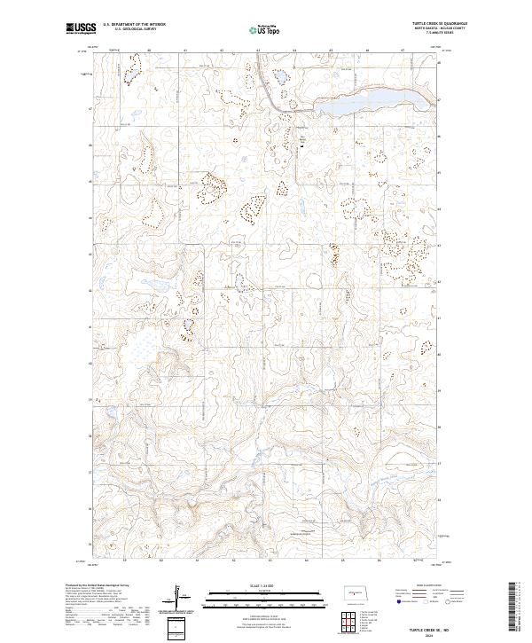 US Topo 7.5-minute map for Turtle Creek SE ND