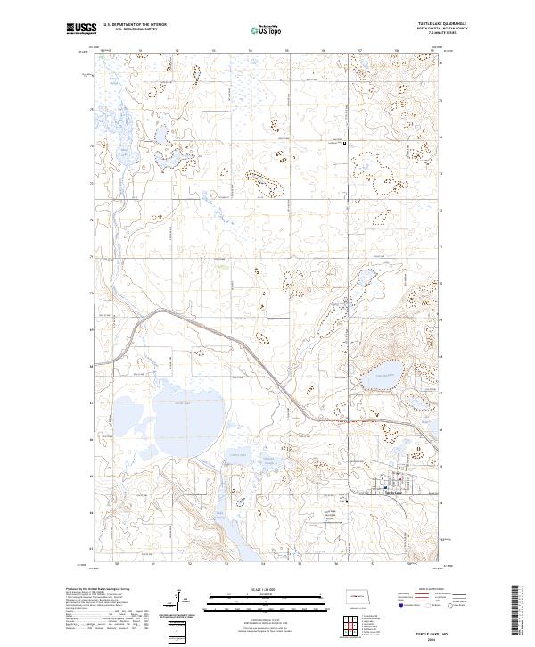 US Topo 7.5-minute map for Turtle Lake ND
