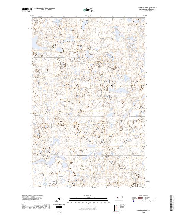 US Topo 7.5-minute map for Underdahl Lake ND