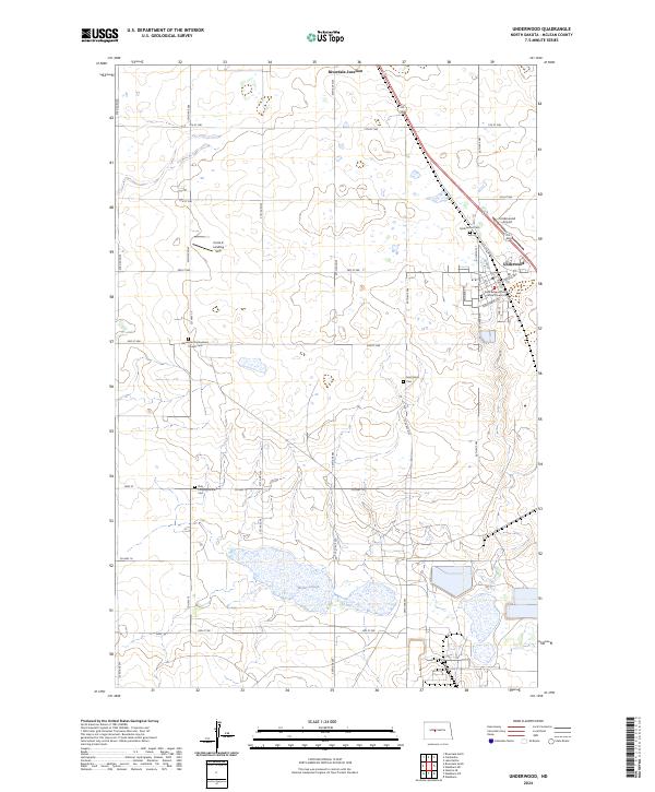US Topo 7.5-minute map for Underwood ND