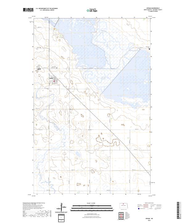 US Topo 7.5-minute map for Upham ND