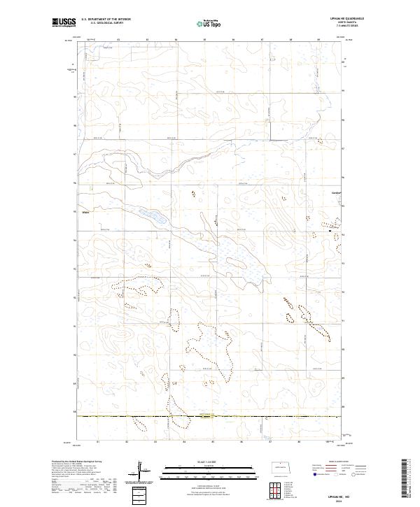 US Topo 7.5-minute map for Upham NE ND