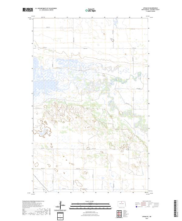 US Topo 7.5-minute map for Upham SE ND