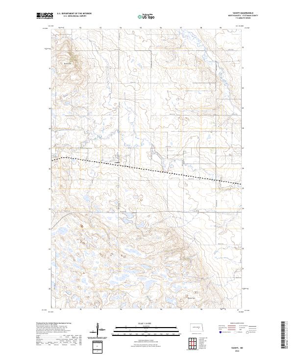 US Topo 7.5-minute map for Vashti ND