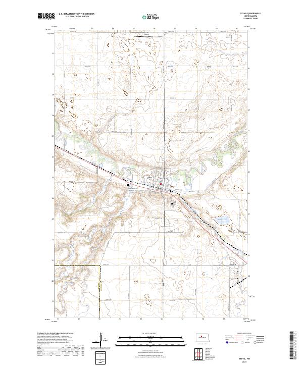 US Topo 7.5-minute map for Velva ND