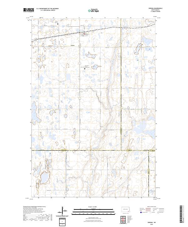 US Topo 7.5-minute map for Verona ND