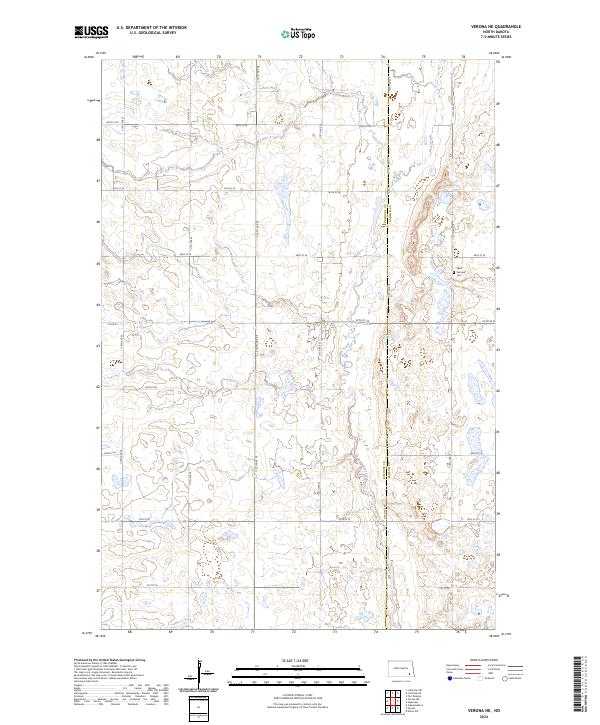US Topo 7.5-minute map for Verona NE ND