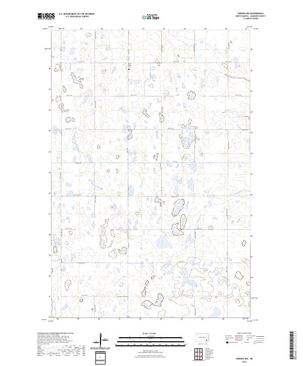 US Topo 7.5-minute map for Verona NW ND