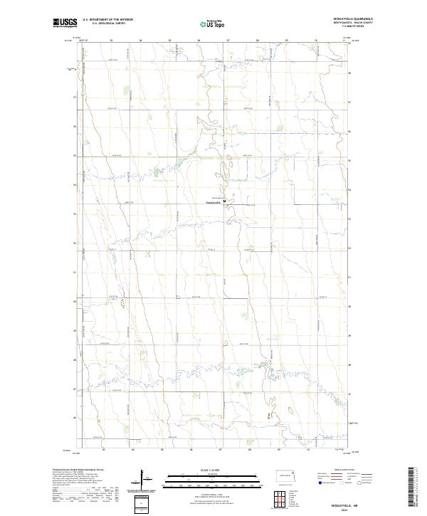 US Topo 7.5-minute map for Veseleyville ND