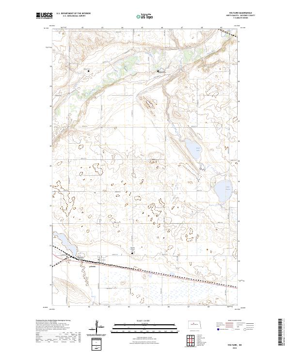 US Topo 7.5-minute map for Voltaire ND