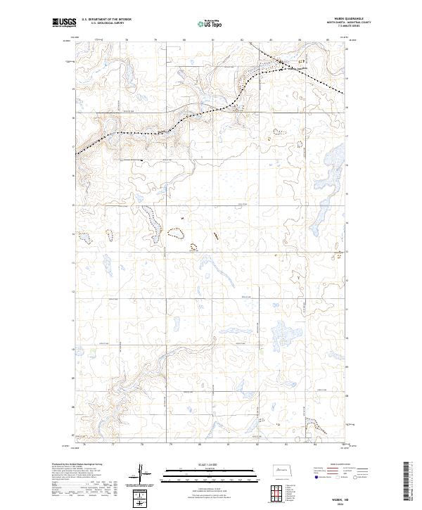 US Topo 7.5-minute map for Wabek ND