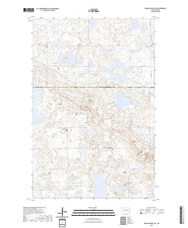 US Topo 7.5-minute map for Wagon Wheel Hill ND