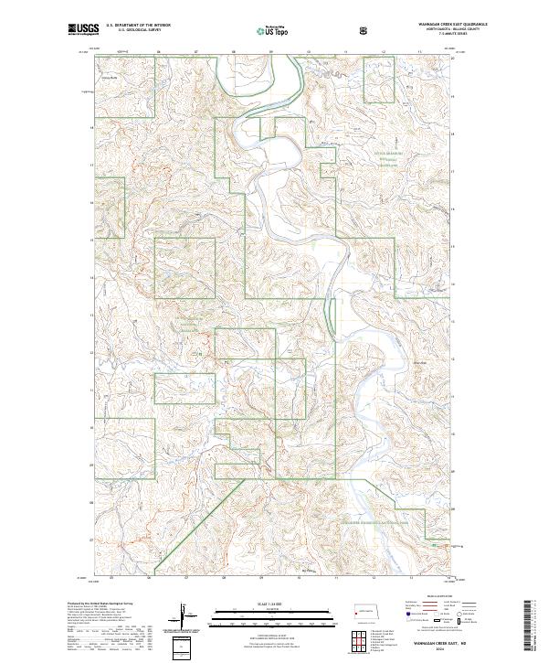 US Topo 7.5-minute map for Wannagan Creek East ND