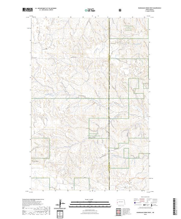 US Topo 7.5-minute map for Wannagan Creek West ND