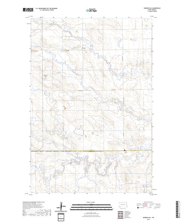 US Topo 7.5-minute map for Warnke Hill ND
