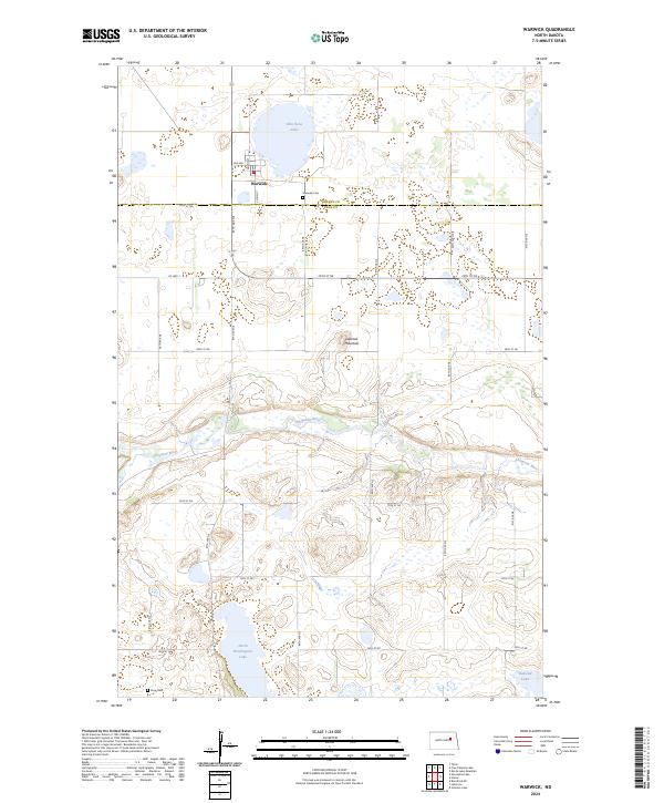 US Topo 7.5-minute map for Warwick ND