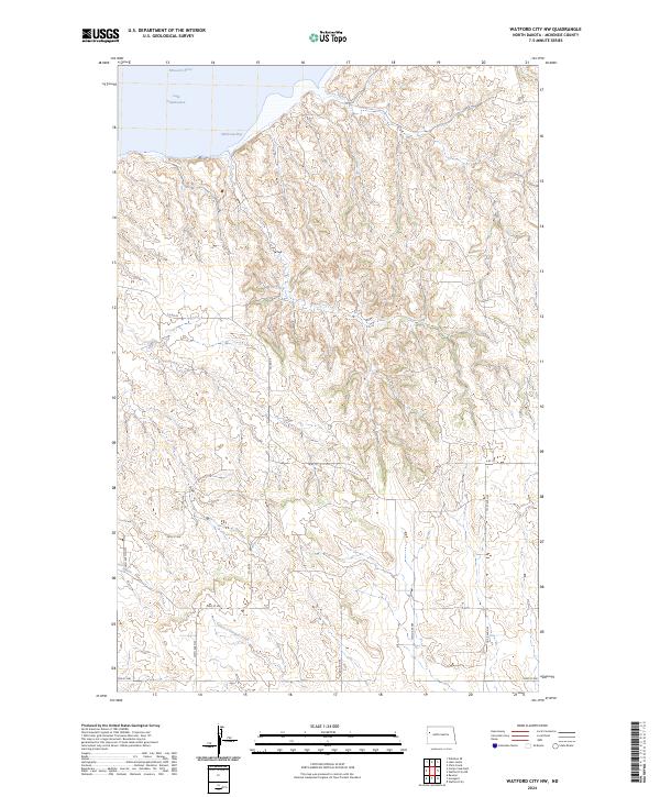 US Topo 7.5-minute map for Watford City NW ND
