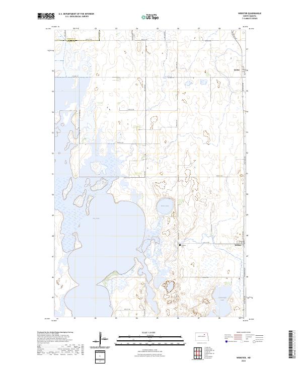 US Topo 7.5-minute map for Webster ND