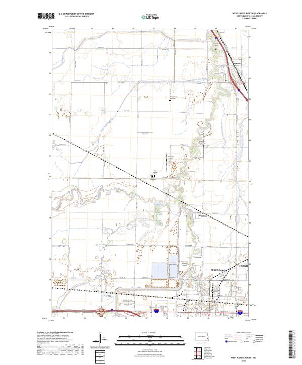 US Topo 7.5-minute map for West Fargo North ND