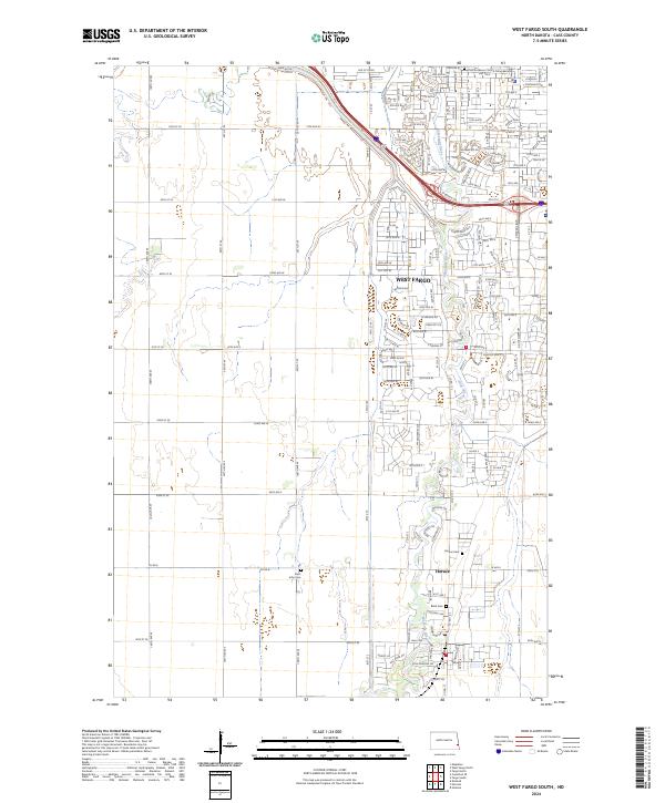 US Topo 7.5-minute map for West Fargo South ND