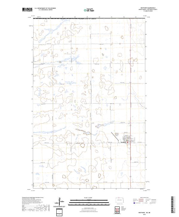 US Topo 7.5-minute map for Westhope NDMB