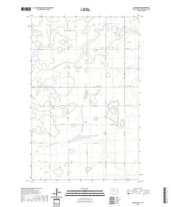 US Topo 7.5-minute map for Westhope SE ND