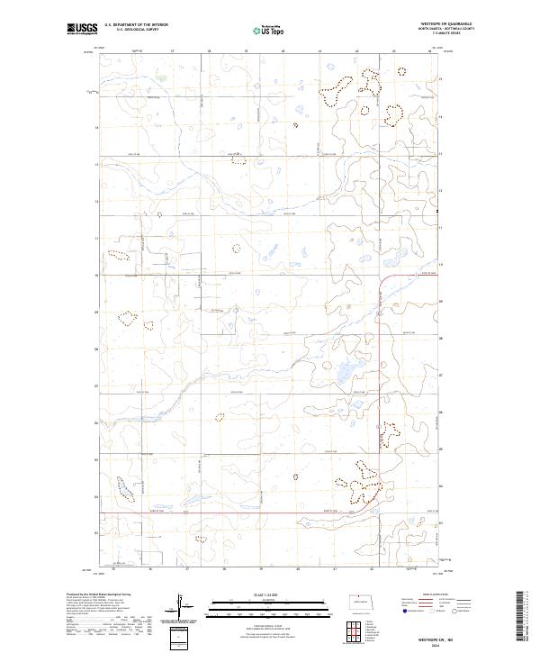 US Topo 7.5-minute map for Westhope SW ND