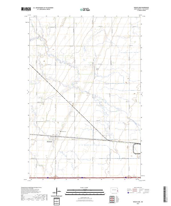 US Topo 7.5-minute map for Wheatland ND