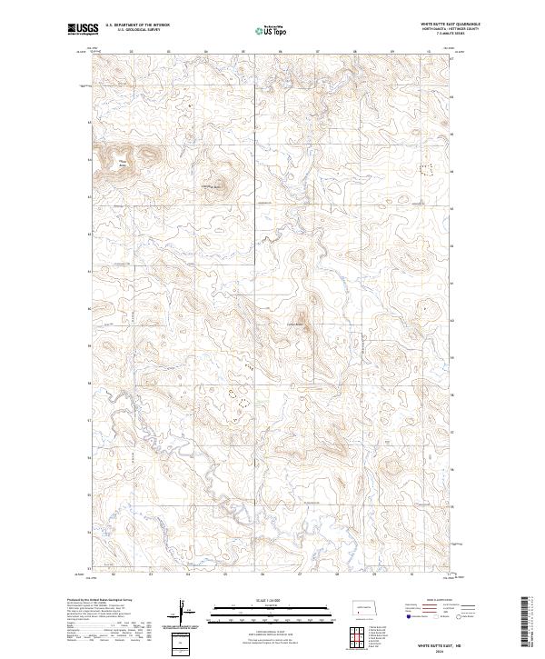 US Topo 7.5-minute map for White Butte East ND