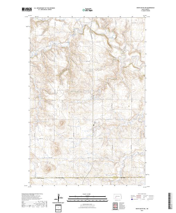 US Topo 7.5-minute map for White Butte NE ND