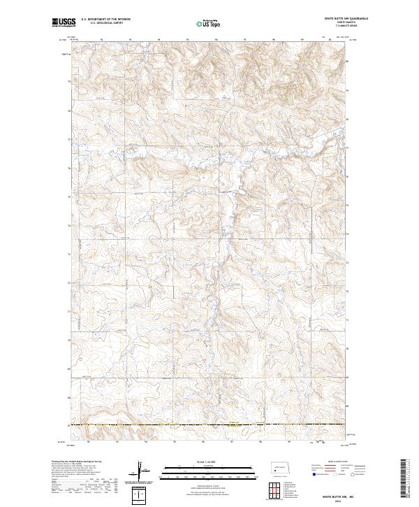 US Topo 7.5-minute map for White Butte NW ND