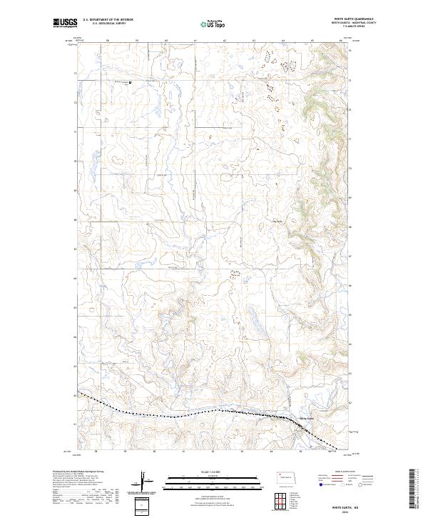 US Topo 7.5-minute map for White Earth ND