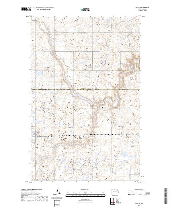 US Topo 7.5-minute map for Whitman ND